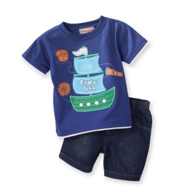 Kids Headquarters® Baby Boys' Navy 2-pc. Pirate Shorts Set