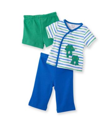 Kids Headquarters® Baby Boys' Blue 3-pc. Happy Frogs Set