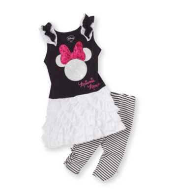 Nannette® Baby Girls' Black/Pink 2-pc. Disney Leggings Set
