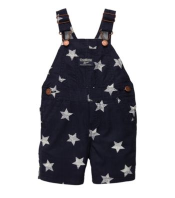 OshKosh B'Gosh® Baby Boys' Navy/White Star Print Shortall