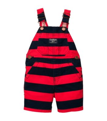 OshKosh B'Gosh® Baby Boys' Navy/Red Striped Shortall