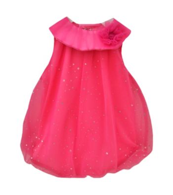 Baby Essentials® Baby Girls' Pink Sparkle Bubble Romper