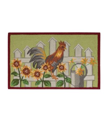 Nourison Rooster with Sunflowers Rug