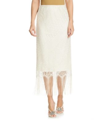 MSK® Lace Fringe Skirt
