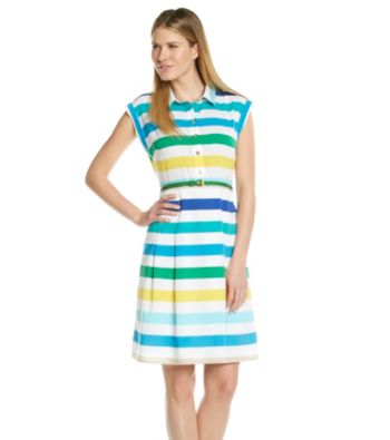 Calvin Klein Striped Shirt Dress