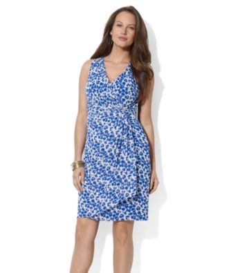 Lauren by Ralph Lauren® Knotted Chiffon Dot Dress