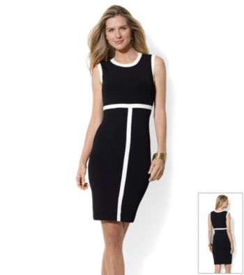 Lauren Ralph Lauren® Contrast Tipping Dress