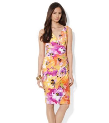Lauren Ralph Lauren Gathered Empire Waist Dress