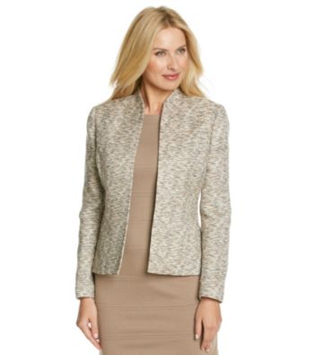 Kasper® Plus Size Flyaway Tweed Jacket