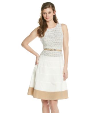Anne Klein® Terrace Lace Colorblock Dress