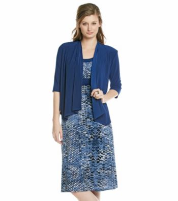 R & M Richards® Reptile Print Jacket Dress