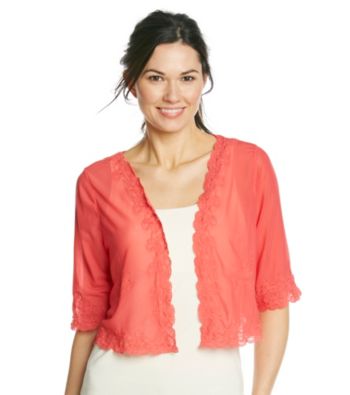 Oneworld® Mesh Cropped Cardigan