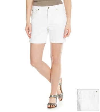 DKNY JEANS® Colored Denim Rolled Shorts