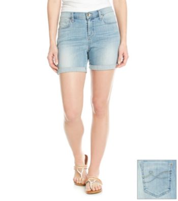 DKNY JEANS® Rolled Denim Shorts