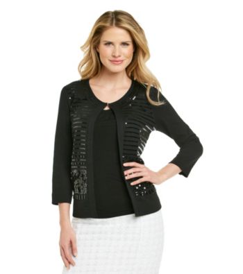 Rafaella® Sequin Embellished Cardigan
