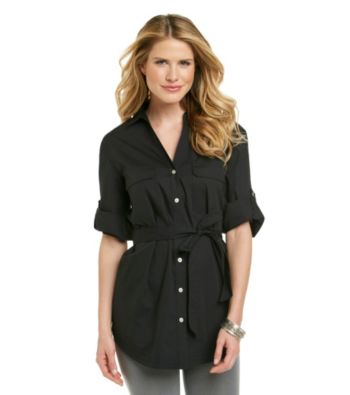 Rafaella® Self-Tie Tunic Shirt