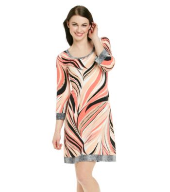 Calvin Klein Print Scoopneck Dress