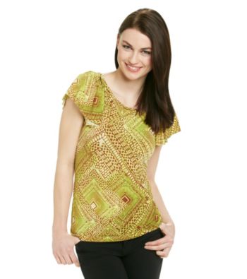 Anne Klein® Geo Print Top