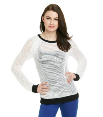 MICHAEL Michael Kors® Color Block Mesh Sweater