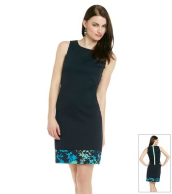 T Tahari® Fran Border Print Dress