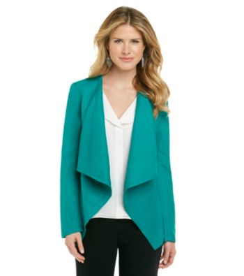 Evan-Picone® Cascade Front Linen Jacket