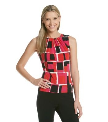 Calvin Klein Petites' Streak Print Cowl Neck Cami