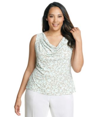 Calvin Klein Plus Size Cowl Neck Printed Cami
