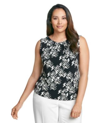 Calvin Klein Plus Size Printed Pleated Cami