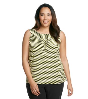 Calvin Klein Plus Size Pleated Printed Cami