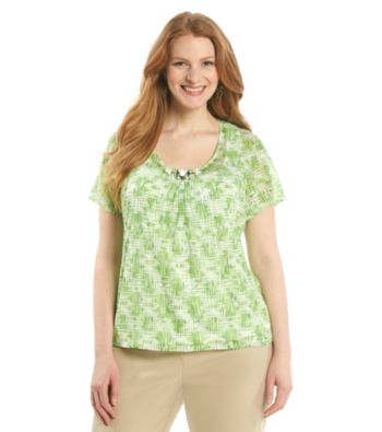 Ruby Rd.® Plus Size Burnout Knit