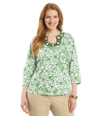 Ruby Rd.® Plus Size Abstract Print Top