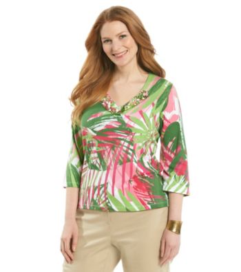 Ruby Rd.® Plus Size Tropical Print Top