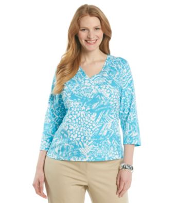 Ruby Rd.® Plus Size Script Print Top