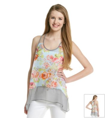 Sequin Hearts® Juniors' Floral Print Cami