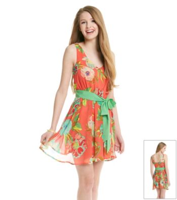 Chord® Juniors' Floral Print Dress