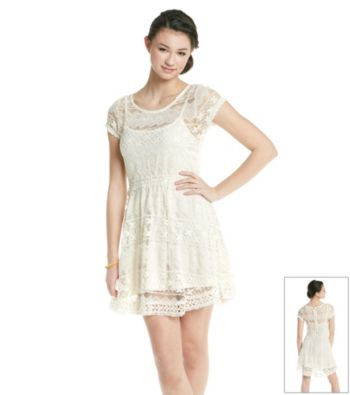 Chord® Juniors' All Over Lace Dress