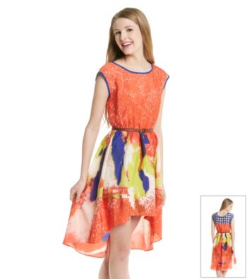 Chord® Juniors' Lattice Back Dress