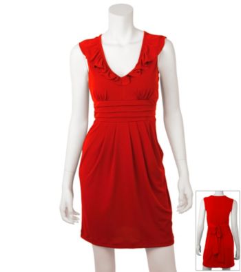 A. Byer Juniors' Ruffle Front Dress