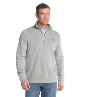 Tommy Bahama® Men's Hearher Gray Antigua Half Zip Sweatshirt