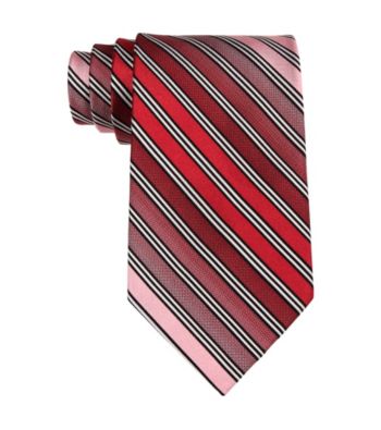 John Bartlett Statements Men's Pink Stripe Silk Fashion Tie