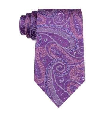 Kenneth Roberts Platinum® Men's Paisley Lilac Fashion Silk Tie