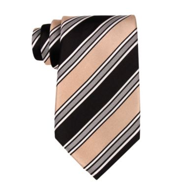 Kenneth Roberts Platinum® Men's Taupe Metro Stripe Silk Tie
