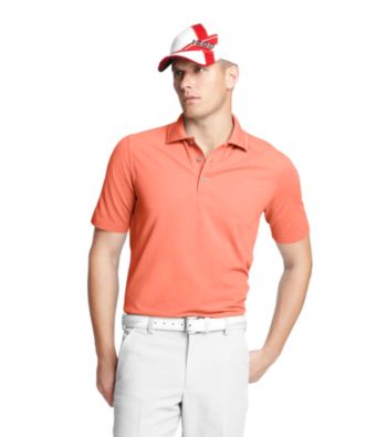 Izod® Men's Living Coral Solid Oxford Pique Polo