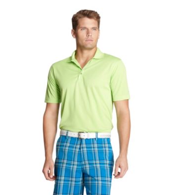 Izod® Men's Jade Lime Solid Grid Polo
