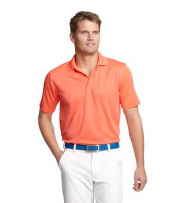 Izod® Men's Living Coral Solid Grid Polo
