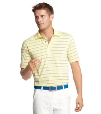 Izod® Men's Yellow Iris Striped Polo