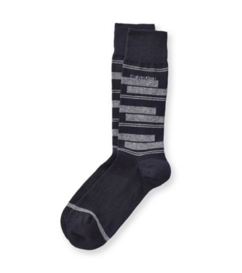 Calvin Klein Men's Cotton Meeting Lines Crew Sock