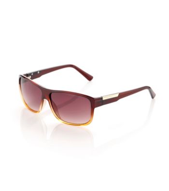 Calvin Klein Men's Brown Copper Wrap Sunglasses