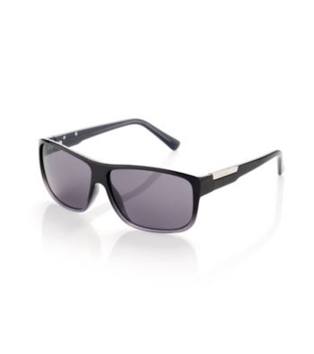 Calvin Klein Men's Graded Charcoal Wrap Sunglasses