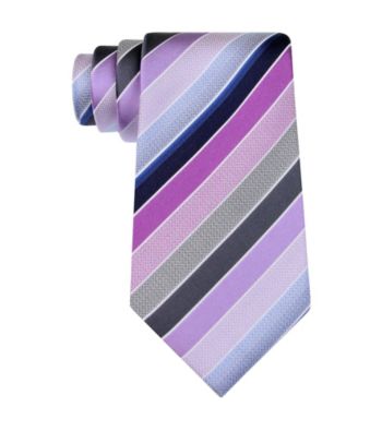 Kenneth Cole REACTION® Men's Purple Step Stripe Silk Tie